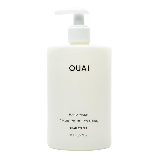 OUAI_Hand_Wash,_Dean_Street_-_Liquid_Hand_Soap_with_Jojoba,_Avocado,_&_Rose_Hip_Oil_for_Replenished_Skin_-_Gentle_Exfoliating_Kitchen_&_Bathroom_Soap_(16_Fl_Oz)