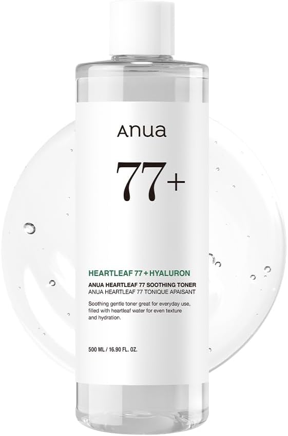 Anua_Heartleaf_77_Soothing_Toner,_Moisturizing_&_Calming_Facial_Toner_for_Glass_Skin,_Hyaluronic_Acid,_Lightweight_Hydration_for_Sensitive_Skin,_Redness_Relief,Skin_Cooling,Korean_Skin_Care,16.9_fl.oz