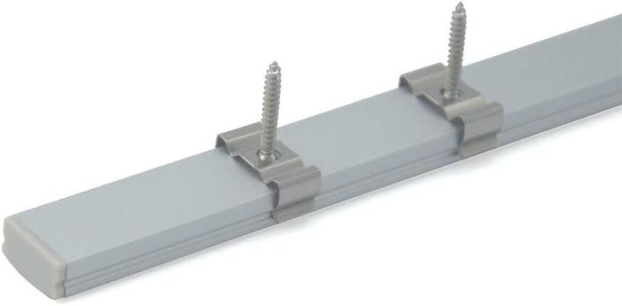 hunhun_10-Pack_3.3ft/1Meter_U_Shape_LED_Aluminum_Channel_System_with_Milky_Cover,_End_Caps_and_Mounting_Clips,_Aluminum_Profile_for_LED_Strip_Light_Installations,_Very_Easy_Installation