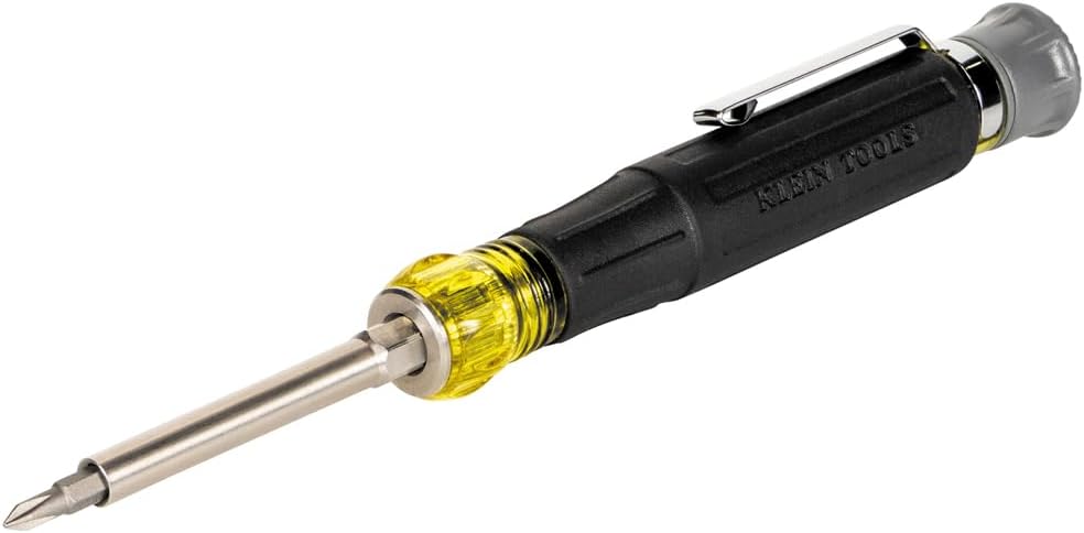 Klein_Tools_32600P_Mini_Precision_Screwdriver_with_Pocket_Clip,_13-in-1_Magnetic_All-Purpose_Driver_with_Nut_Drivers,_Phillips,_Slotted,_and_TORX_Tips