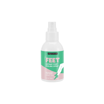 Freeman Flirty Feet Instant Foot Peeling Spray, Exfoliating Foot Mask For Summer, Moisturizing &amp;amp; Smooth Dry, Cracked Heels, Remove Dead Skin Quickly, Cruelty-Free &amp;amp; Vegan, 4 fl.oz./ 118 ml Bottle