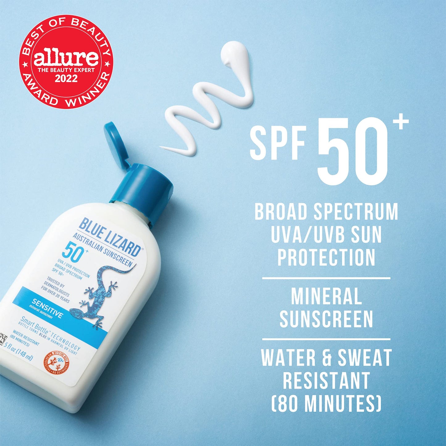 BLUE_LIZARD_Sensitive_Mineral_Sunscreen_with_Zinc_Oxide,_SPF_50+,_Water_Resistant,_UVA/UVB_Protection_with_Smart_Bottle_Technology_-_Fragrance_Free,_5_oz