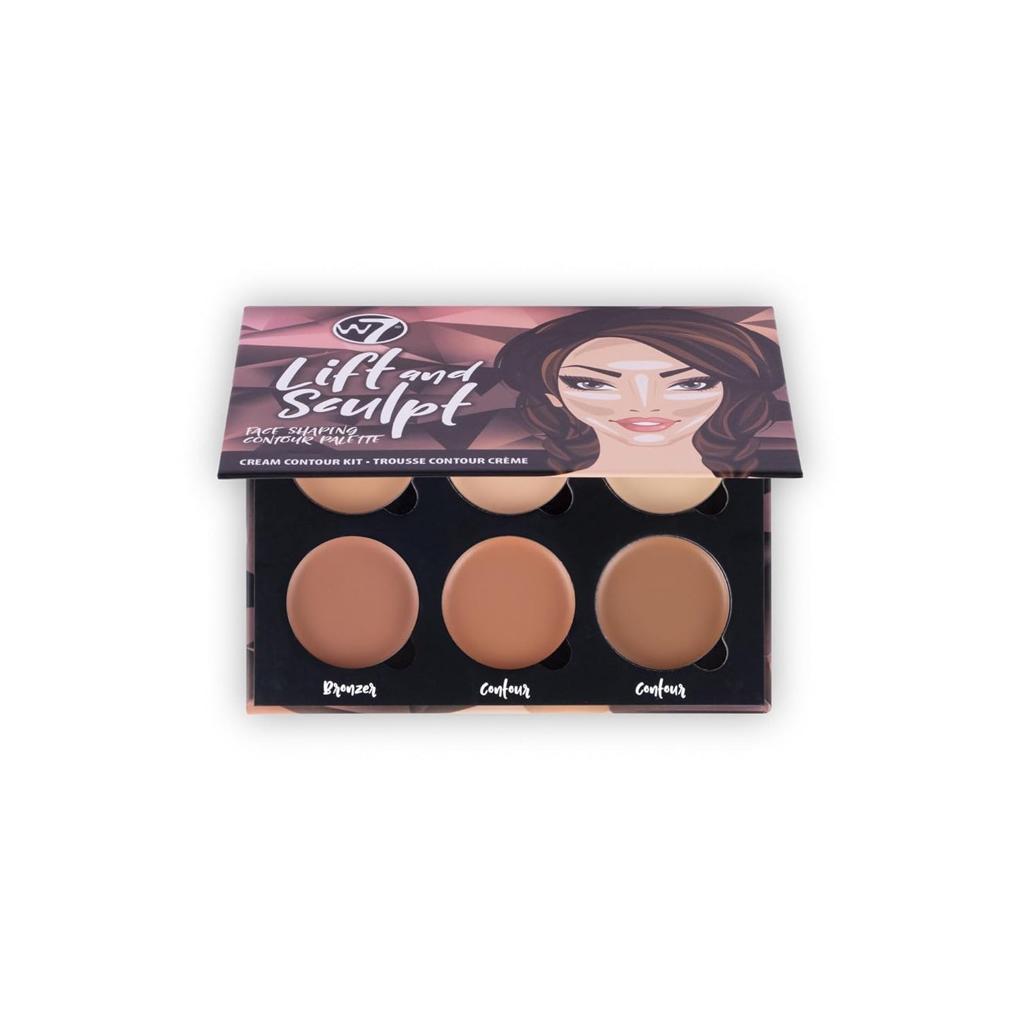 W7_Lift_&_Sculpt_Cream_Contour_Kit_-_Concealing,_Highlighting_&_Contouring_Makeup_Palette_-_Step-by-Step_Instructions_Included_Bronzer_Cosmetic