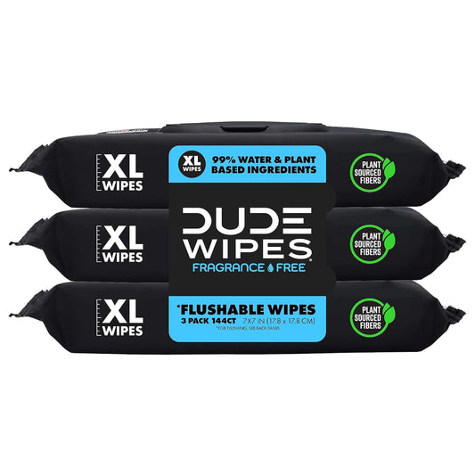 DUDE_Wipes,_3_Pack,_144_Wipes,_Unscented_Extra-Large,_Vitamin-E_&_Aloe_for_at-Home_Use,_Septic_and_Sewer_Safe_Toilet_Aloe_Vera_Cleaning_Napkin