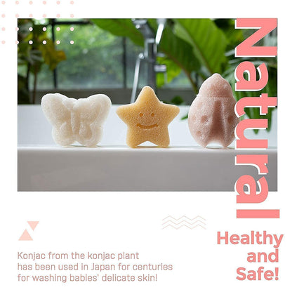 myHomeBody_Konjac_Sponge_for_Bathing,_Cute_Shapes_Natural_Bath_Sponges_for_Infants,_Toddler_Bath_Time,_Natural_and_Safe_Plant-Based_Toys
