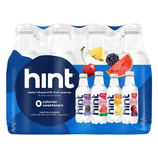 Hint_Water_Best_Sellers_Pack,_3_Bottles_Each_of:_Watermelon,_Blackberry,_Cherry,_and_Pineapple,_Zero_Calories,_Zero_Sugar_and_Zero_Sweeteners,_16_Fl_Oz_(Pack_of_12)