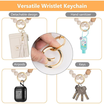 KNGITRYI_Wallet_Keychain_Wristlet_for_Women,Slim_RFID_Credit_Card_Holder_Purse_Tassel_Keychain_Bangle_Key_Ring_for_Men_Women