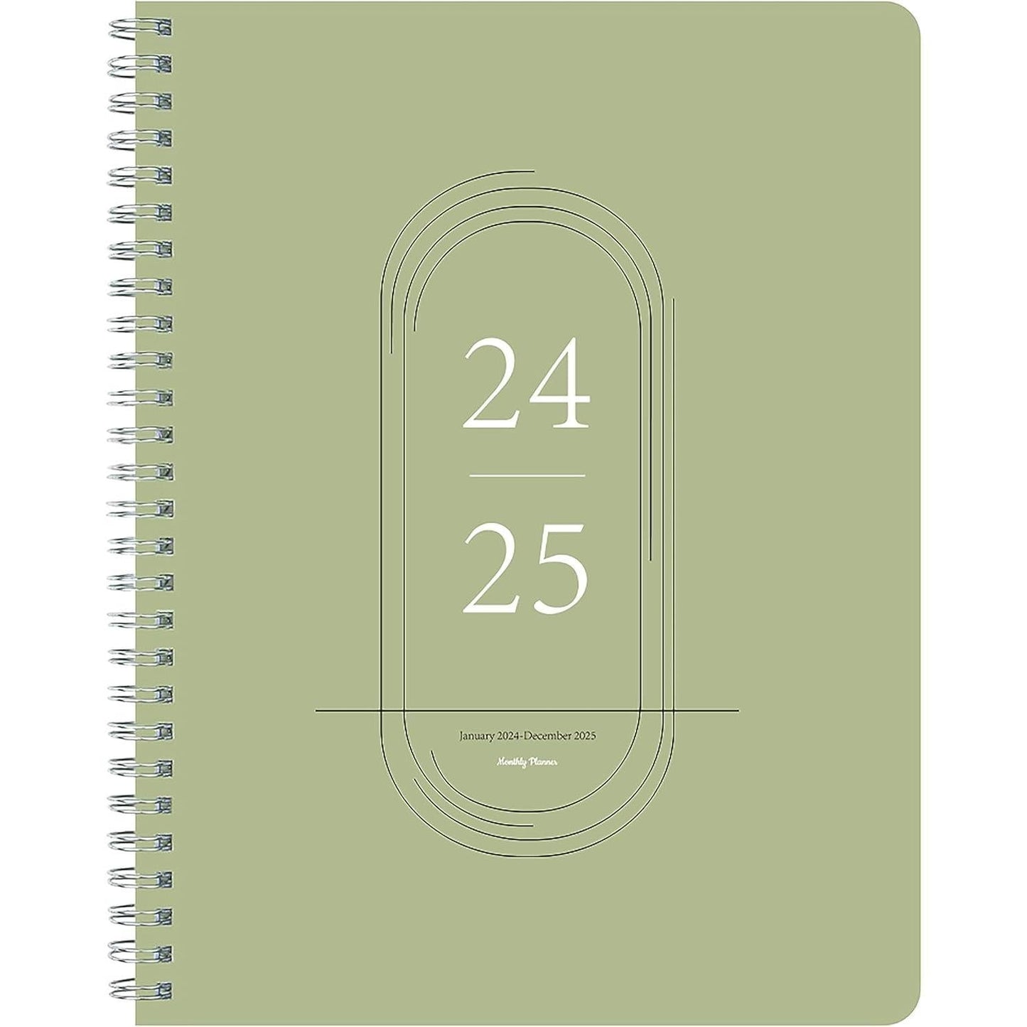 Monthly_Planner_Jan_2024_-_Dec_2025,Simple_Calendar_Planner_Notebook_7"_x_9"_Soft_PVC_Cover_Spiral_Binding_With_Goals_To_Do_List,_Easy_Organize_Your_Schedules