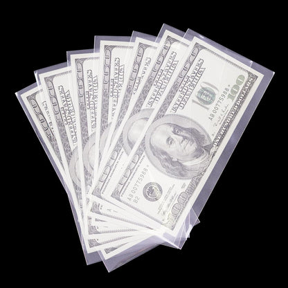 100_Pack_Paper_Money_Holders_with_Plastic_Storage_Case,_Clear_Thicken_Paper_Money_Currency_Collection_Sleeves_Protector_OPP_Bag