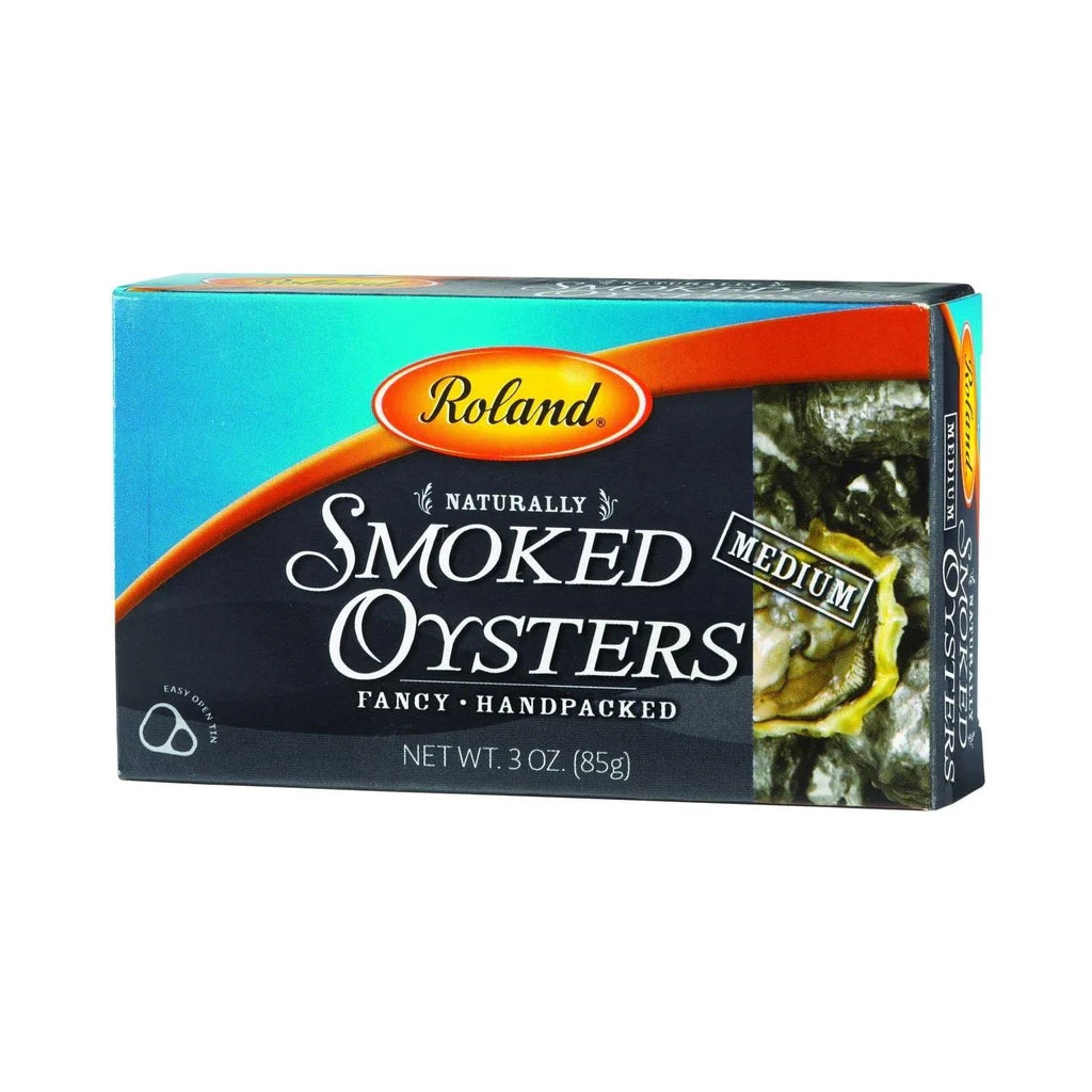 Roland_Foods_Premium_Naturally_Smoked_Medium_Oysters_in_Oil,_Wild_Caught,_3_Ounce,_Pack_of_1