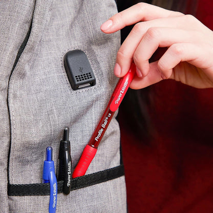 Paper_Mate_Profile_Ballpoint_Pen,_Retractable,_Medium_1_Mm,_Black_Ink,_Translucent_Barrel,_4/pack