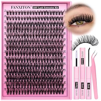 FANXITON_DIY_Lash_Extension_Kit_D_Curl_volume_lash_clusters_(40D+50D)