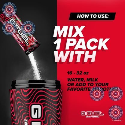 G_Fuel_PewDiePie_Energy_Powder_Packets,_Sugar_Free,_Clean_Caffeine_Focus_Supplement,_Water_Mix,_Lingonberry_Fruit_Flavor,_Focus_Amino,_Vitamin_+_Antioxidants_Blend_-_6_Stick_Pack,_0.25_oz