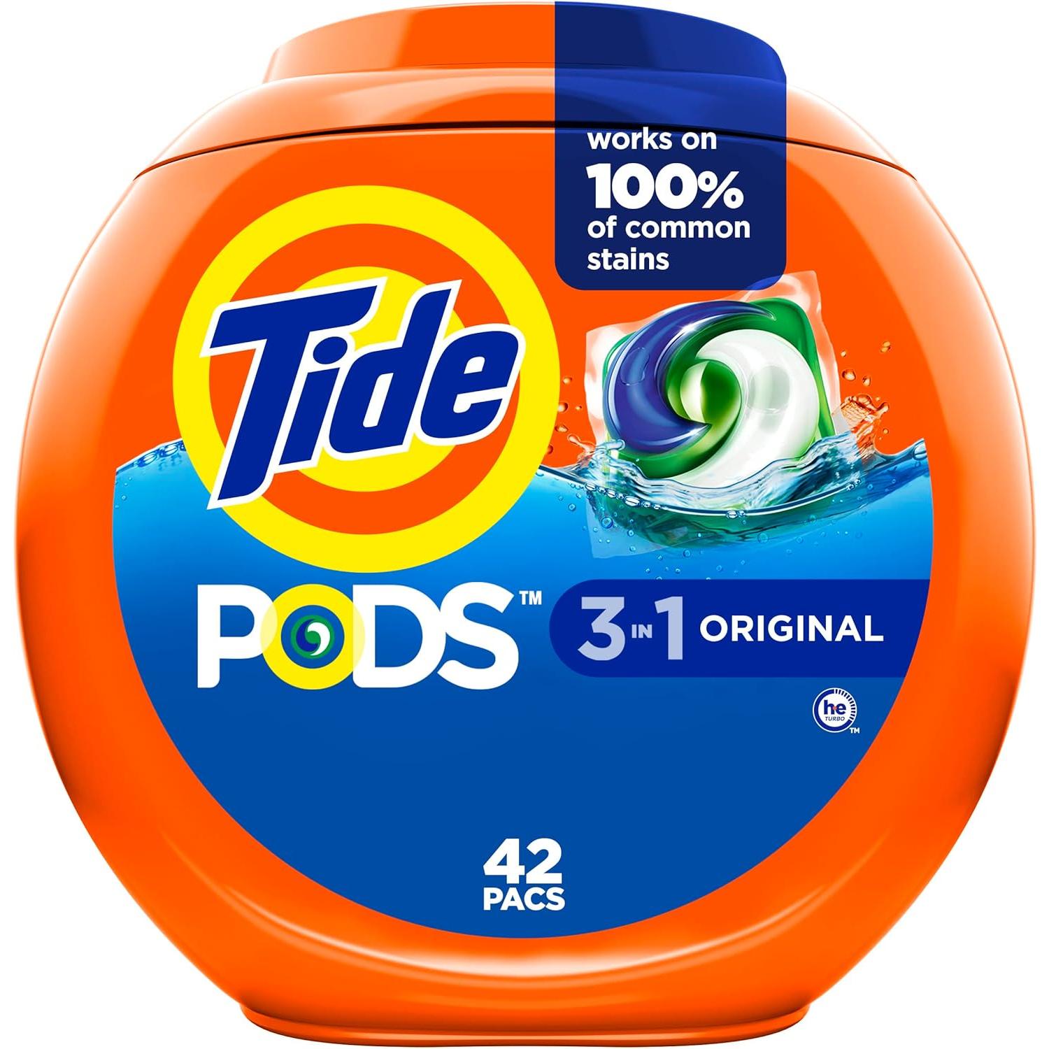 Tide_PODS_Liquid_Laundry_Detergent_Soap_Pacs,_HE_Compatible,_42_Count,_Powerful_3-in-1_Clean_in_one_Step,_Original_Scent_Household_Pack_Washer