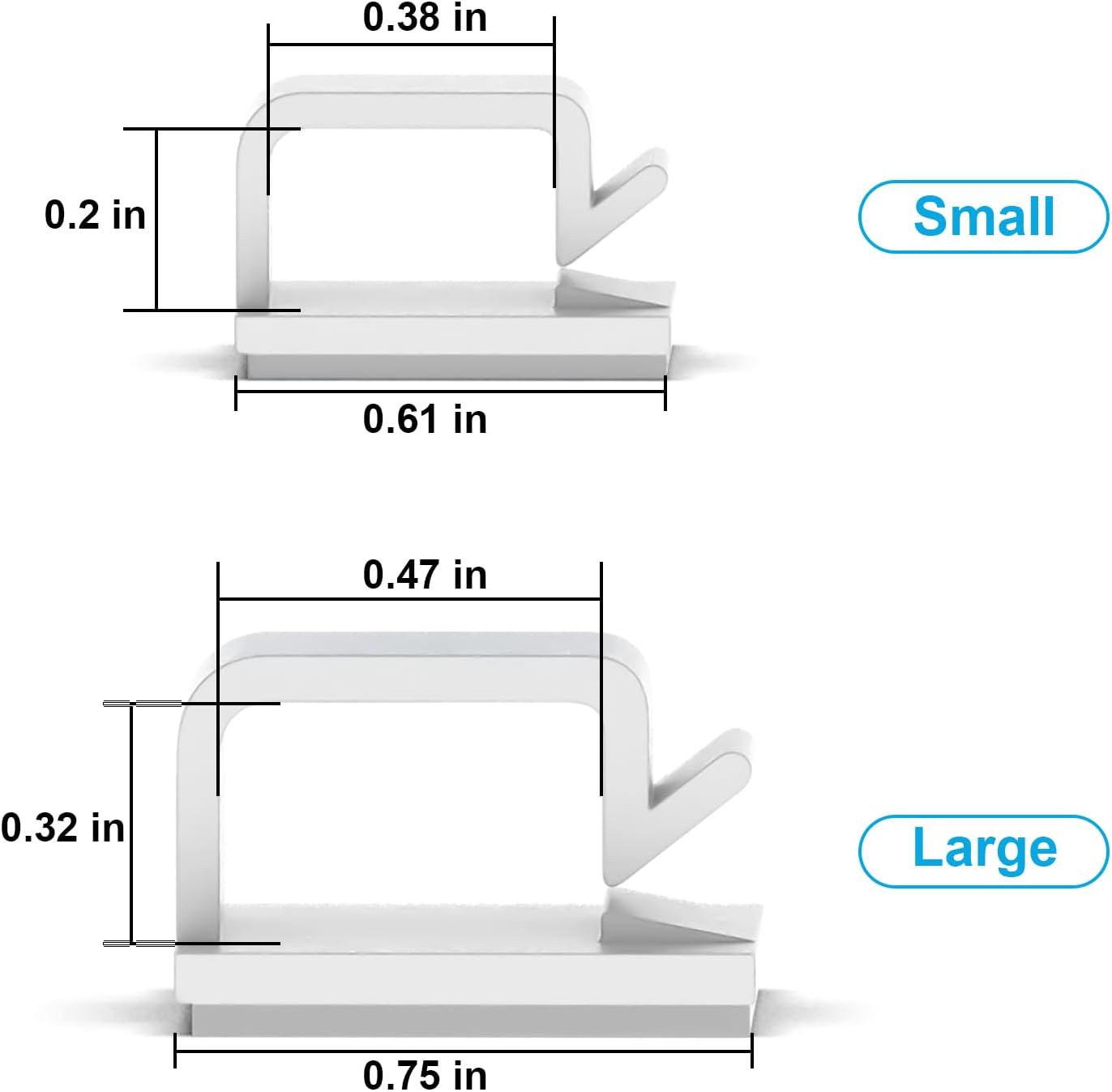 100_PCS_Outdoor_Light_Clips_Clear_(Small_&_Large),_Adhesive_Cable_Clips_for_Wall_Wire_Holder_Cable_Management_Cord_Organizer,_Christmas_Light_Hooks_for_LED_String_Lights,_Car_Dash_Cam,_Extension_Cord