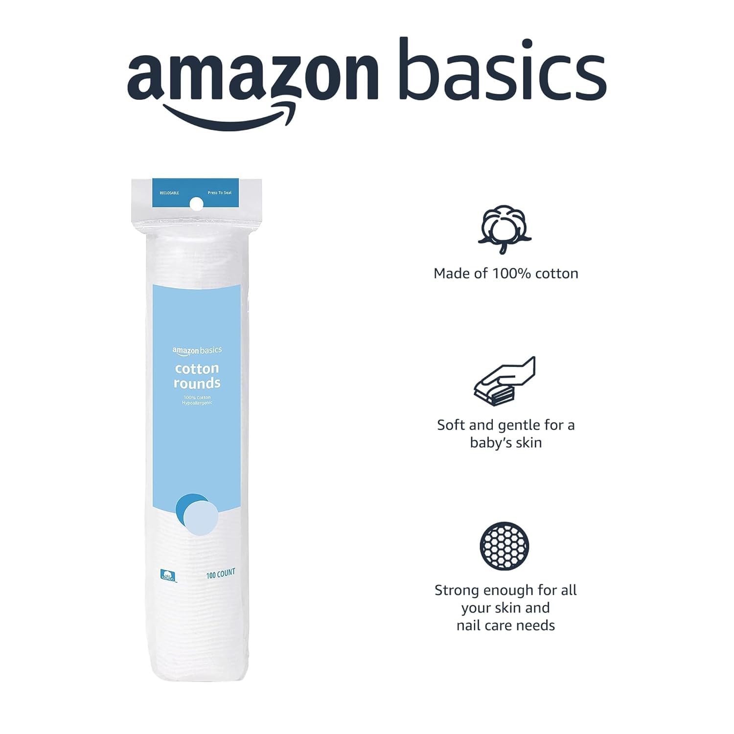 Amazon_Basics_Hypoallergenic_100%_Cotton_Rounds_for_Makeup_Remover,_Skincare,_Nail_Polish_Removal,_All_Skin_Types,_100_Count,_1_Pack