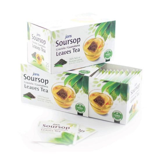 Soursop_Tea_100%_Natural_(25_Bags)_–_Jans_Leaf_Herbal_Bags_Graviola_Rich_in_Antioxidants_&_Vitamins_Caffeine-Free,_Sugar-Free,_Zero_Fat,_Cholesterol_Sodium