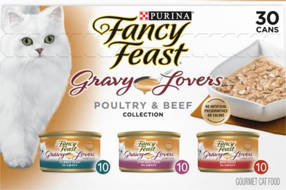 Purina_Fancy_Feast_Gravy_Lovers_Poultry_and_Beef_Grilled_Gourmet_Wet_Cat_Food_Variety_Pack_-_(Pack_of_30)_3_oz._Cans