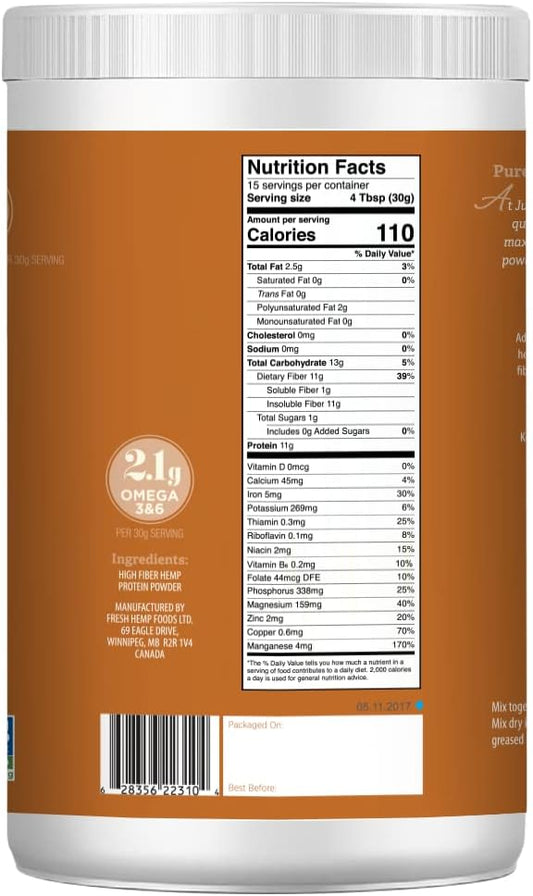 Just_Hemp_Foods_Hemp_Protein_Powder_Plus_Fiber,_Non-GMO_Verified_with_11g_of_Protein_&_11g_of_Fiber_per_Serving,_16_oz_-_Packaging_May_Vary