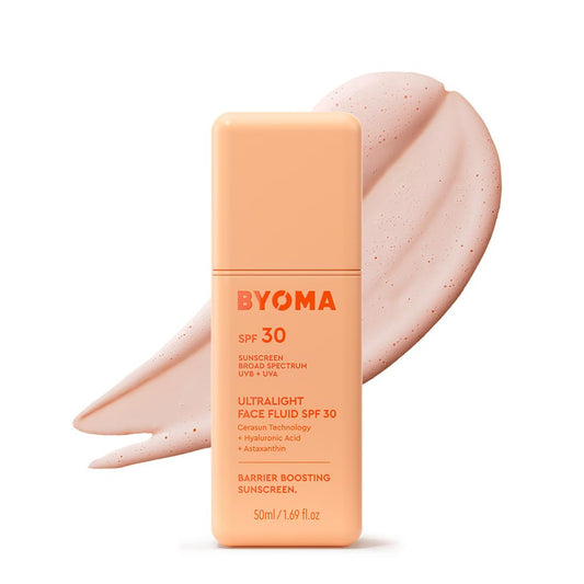 BYOMA_SPF_30_Face_Fluid_-_Ultra-Lightweight_Facial_Sunscreen_for_All_Skin_Tones_-_Luminous_Glow,_No_White_Cast_-_SPF_Moisturizer_Strengthens_Skin_Barrier_-_1.69_fl.oz