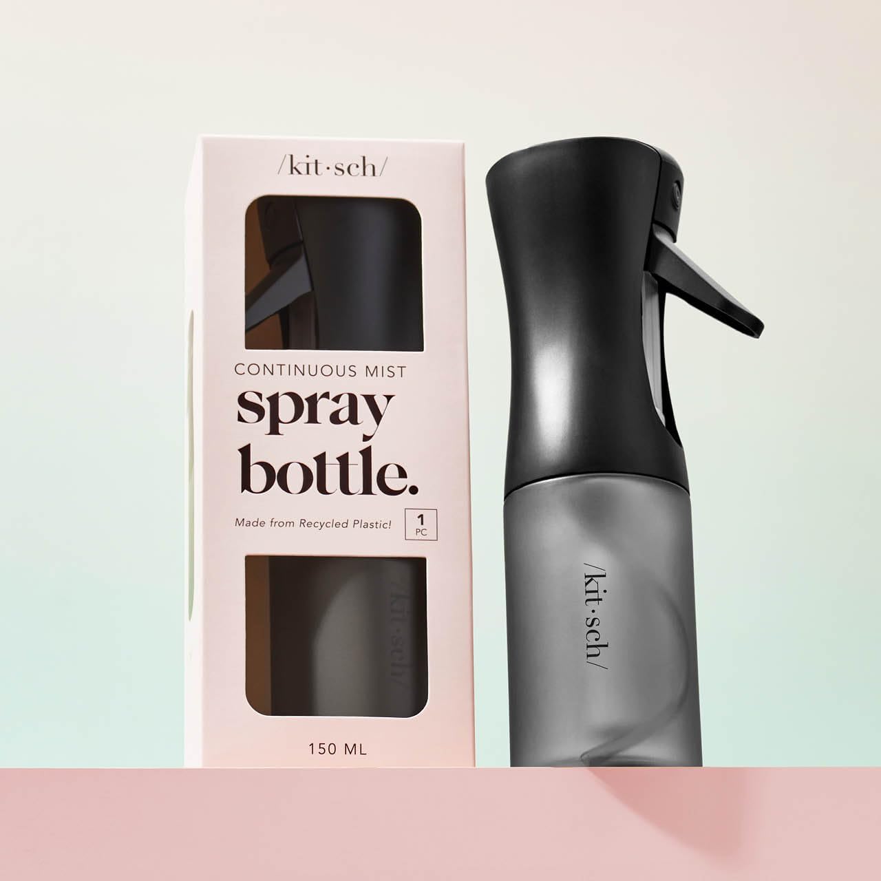 Kitsch_Continuous_Spray_Bottle_for_Hair_–_Fine_Mist_Water_Mister_&_Water_Spray_Bottle_–_Recycled_Hair_Spray_Bottle_–_Spray_Bottles_for_Cleaning,_Styling,_Plants_&_More_–_Black,_150ml