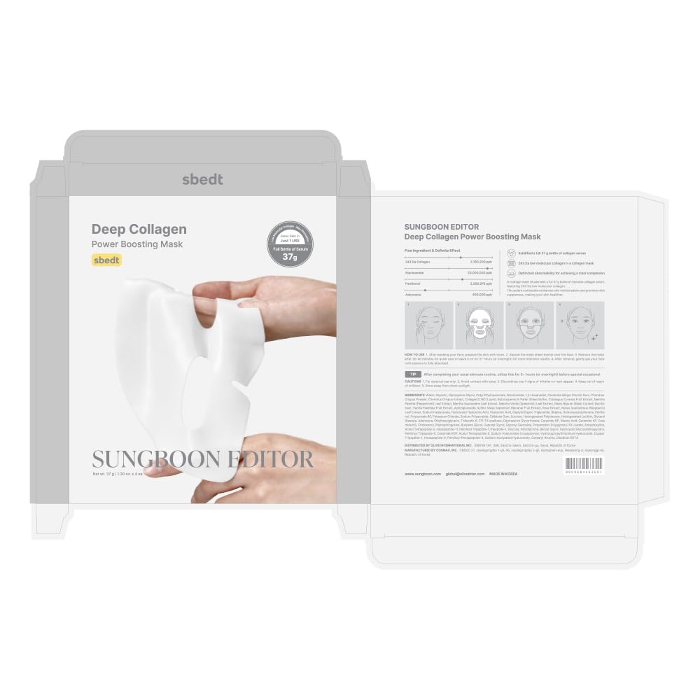 SUNGBOON_EDITOR_Deep_Collagen_Overnight_Mask_Hydrating_Mask_for_Glass_Skin,_Wrinkle_Care,_Firming_&_Pore_Refining_2,160,000PPB_Collagen_+_9_Peptides_Korean_Skincare,_4ea_Gifts_for_Women
