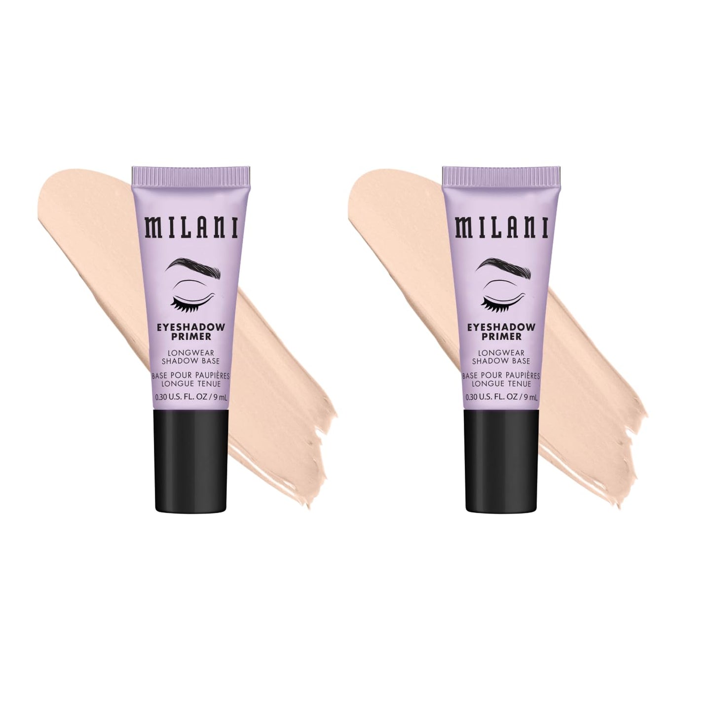 Milani Eyeshadow Primer - Clear Lightweight Eye Makeup Base for Crease-Proof Longwear - Preps Lids for Vibrant Color on All Skin Types - 2 Pack