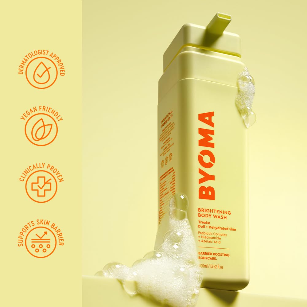 BYOMA_Brightening_Body_Wash_-_Creamy_Formula_with_Niacinamide_&_Azelaic_Acid_for_Dull,_Dehydrated_Skin_-_Brightens_&_Evens_Tone_-_Skin_Barrier_Repair_-_16.9_Fl._Oz
