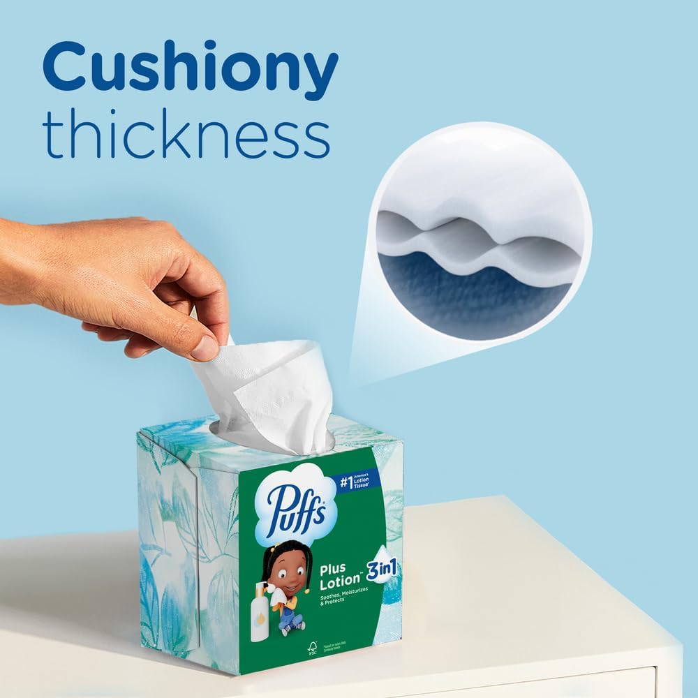 Puffs_Facial_Tissues_Plus_Lotion,_10_Cube_Boxes,_56_Facial_Tissues_per_Box,_Allergies_and_Colds_(Packaging_May_Vary)_(Packaging_May_Vary)