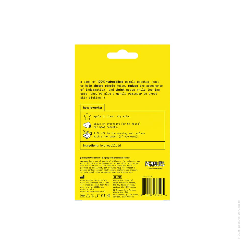 Starface_Hydro-Star_Sleepy_Snoopy_Pimple_Patches,_Hydrocolloid,_Absorb_Fluid_and_Reduce_Redness,_Vegan_and_Cruelty-Free_Skincare_(32_Count)
