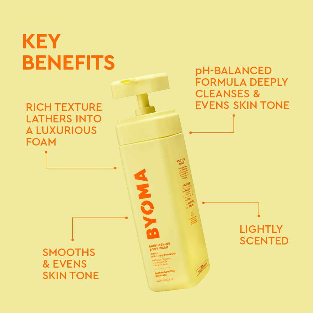 BYOMA_Brightening_Body_Wash_-_Creamy_Formula_with_Niacinamide_&_Azelaic_Acid_for_Dull,_Dehydrated_Skin_-_Brightens_&_Evens_Tone_-_Skin_Barrier_Repair_-_16.9_Fl._Oz