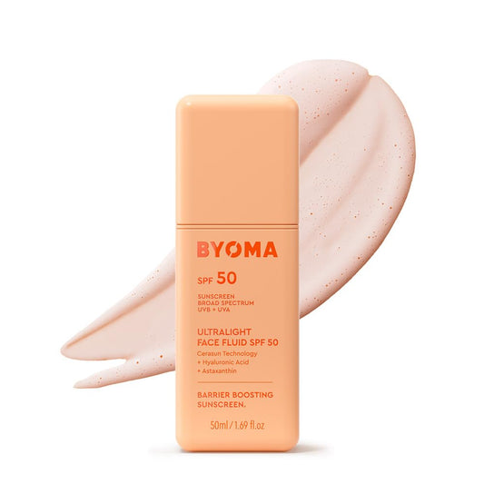 BYOMA_SPF_50_Face_Fluid_-_Ultra-Lightweight_Facial_Sunscreen_for_All_Skin_Tones_-_Luminous_Glow,_No_White_Cast_-_SPF_Moisturizer_Strengthens_Skin_Barrier_-_1.69_fl.oz