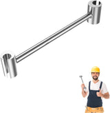 Door Hinge Gap Adjusting Wrench Tool, Upgraded Rolled Steel Door Hinges Adjustment Tool, 14-19mm Gap Adjusting Wrench, Rust-Proof Door Jamb Hinge Jig for Residential, Fire Doors, Light Sliver