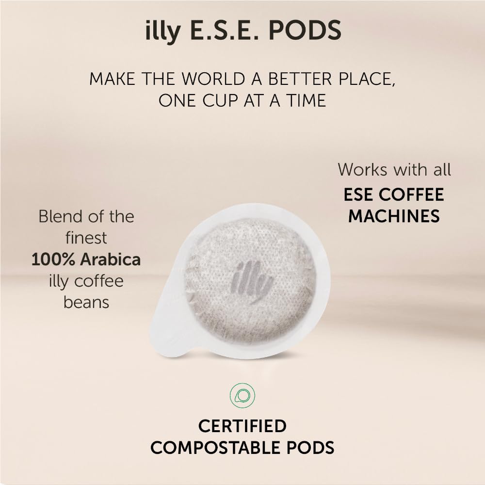 illy_E.S.E._Coffee_-_Single-Serve_Pods_–_Classico_Medium_Roast_-_Notes_Of_Chocolate_&_Caramel_-_For_E.S.E_Machines_-_Extraordinary_Aroma_&_Body_–_18_Count