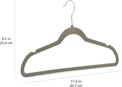Amazon_Basics_Slim_Velvet_Non-Slip_Space_Saving_Suit_Clothes_Hangers,_Sturdy_Metal,_Gray/Silver,_30-Pack