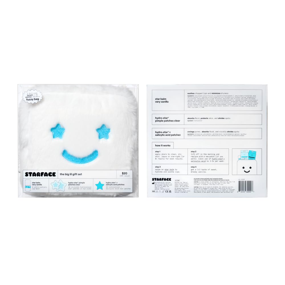Starface_Big_Lil_White_Gift_Set_-_Hydro-Star_Pimple_Patches_Clear_and_Blue_(32ct),_Very_Vanilla_Star_Balm
