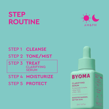 BYOMA_Clarifying_Serum_-_Barrier_Repair_Serum_-_Clarifying_Facial_Serum_for_Acne_Prone_Skin_-_Calming_Face_Serum_with_Ceramides,_Blue_Tansy,_PHA_&_Zinc_-_Balanced_&_Healthy_Skin_-_1.01_fl._oz