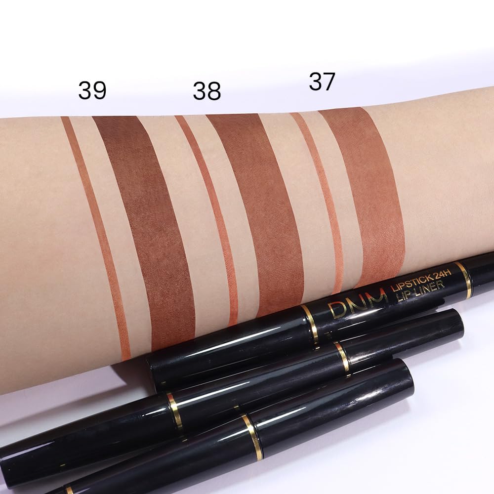 evpct_3Pcs_Chestnut_Nude_Brown_Matte_Lip_Liner_and_Lipstick_Combo_Set_Kit_for_Women_DNM_Antique_Rose_Magic_Lipstick_24_Hours_Original_Lip_Liner_Makeup_Stain_Long_Lasting_Waterproof_Smudge_labial_Gentle_Gloss_Lipgloss_Luxury_Nourishing_Pack_Cosmetic_Glossy