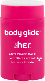 Body Glide For Her Anti Chafe Balm | Chafing stick with added emollients | Great for dry, sensitive skin and/or sensitive areas | Use on all body | 1.5oz Body Care Comfort Cleanser Lotions Daily Vegan Vitamins Skin Repair Cosmetic Moisturizing Moisturize