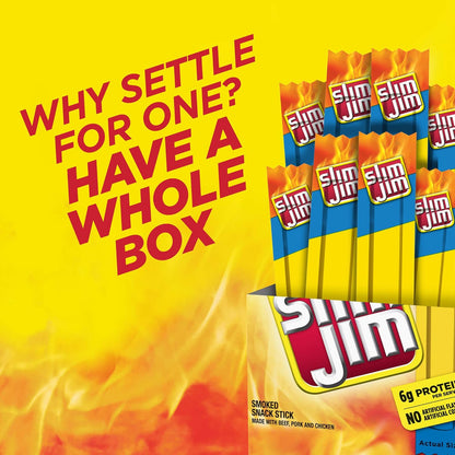 Slim_Jim_Smoked_Meat_Sticks,_Mild_Flavor,_6g_Protein_Per_Serving,_Snack_Size,_Father's_Day_Gift,_0.28_oz._(14_Count)