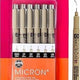 Black - 1 Count (Pack of 6) - Ink Pen Set