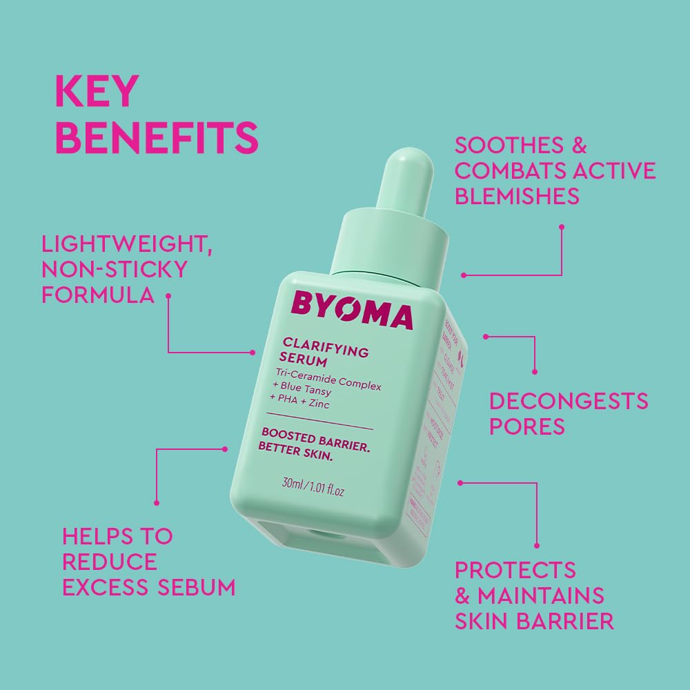 BYOMA_Clarifying_Serum_-_Barrier_Repair_Serum_-_Clarifying_Facial_Serum_for_Acne_Prone_Skin_-_Calming_Face_Serum_with_Ceramides,_Blue_Tansy,_PHA_&_Zinc_-_Balanced_&_Healthy_Skin_-_1.01_fl._oz
