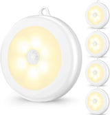 Mlambert 4 Pack Motion Sensor LED Night Light, Cordless Battery-Powered Stick-on Magnet Closet Lights, Safe Lights for Stairs, Cabinet