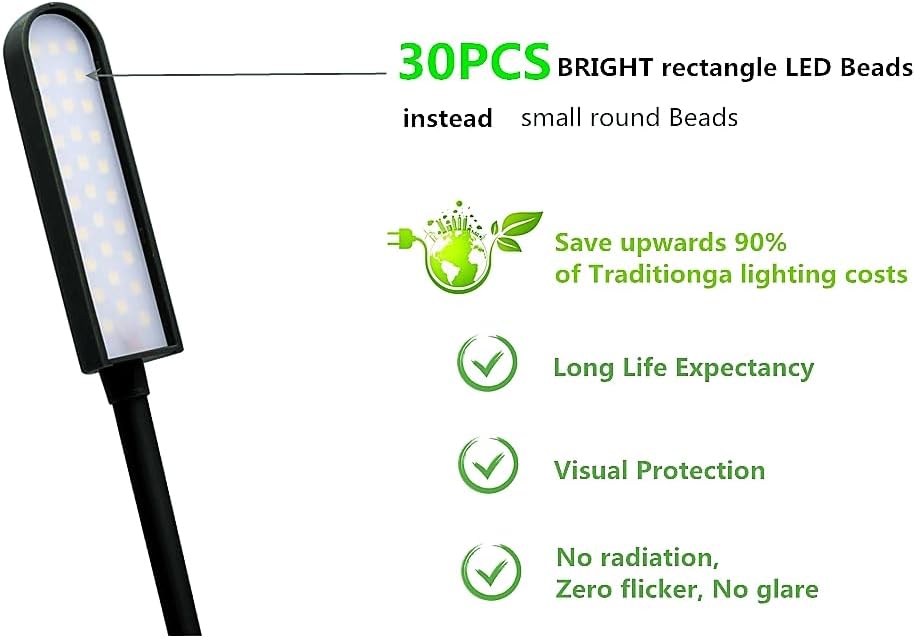 LED_Sewing_Machine_Light,POWKER_30_LED_Magnetic_Mount_Drill_Press_Light_with_Flexible_Silone_Coating_Gooseneck_for_Sewing_Machine,_Drill_Presses,_Desks,_Music_Stands,_Craft,_Workbenches,_Lathes_Lamps