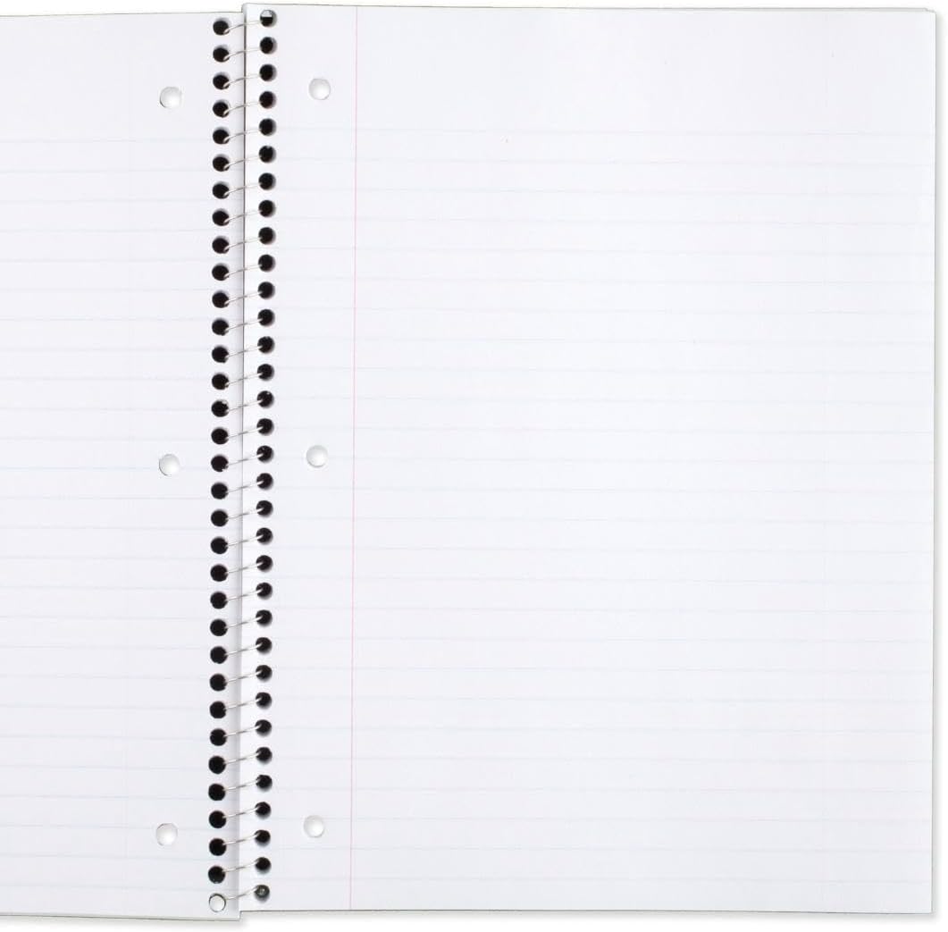 Mead_Spiral_Notebook,_6_Pack,_1_Subject,_Wide_Ruled_Paper,_7-1/2"_x_10-1/2",_70_Sheets_per_Notebook,_Colors_Will_Vary_(930201-ECM25)