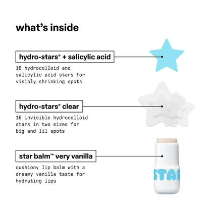 Starface_Big_Lil_White_Gift_Set_-_Hydro-Star_Pimple_Patches_Clear_and_Blue_(32ct),_Very_Vanilla_Star_Balm