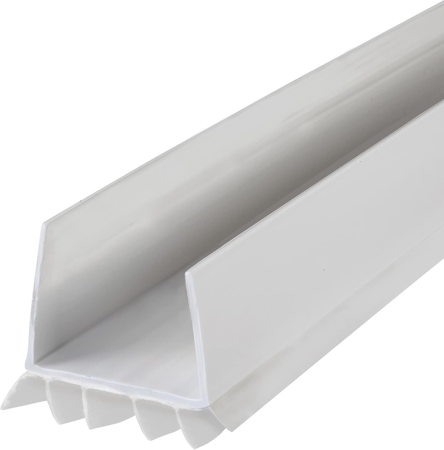M-D_Building_Products_Vinyl_Cinch®_U-Shape_Door_Bottom_Seal,_Slide-On_Weatherstripping_Draft_Stopper,_Easy_to_Install,_Fits_36”_x_1-3/4”_Doors,_Fills_3/8”-_3/4”_Gaps,_43336,_White