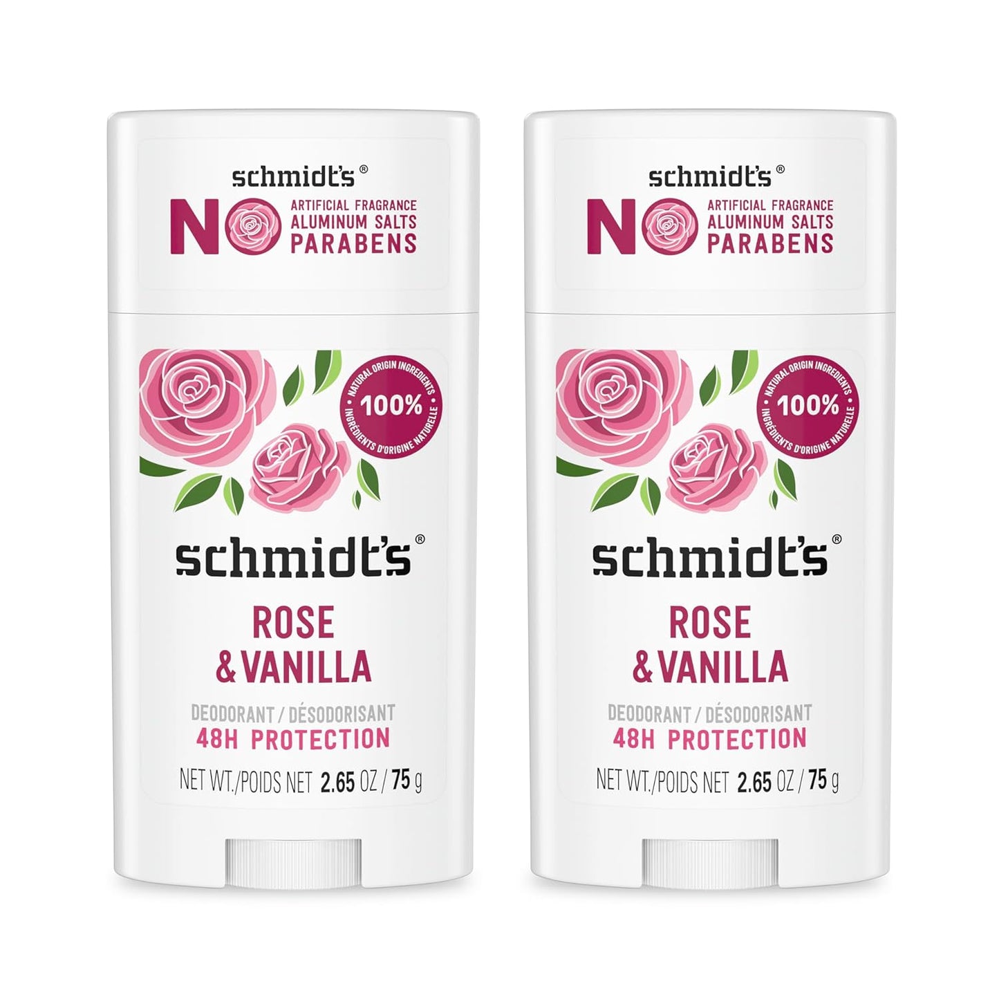 Schmidt's_Aluminum-Free_Vegan_Deodorant_Rose_&_Vanilla_with_24_Hour_Odor_Protection_2_Count_for_Women_and_Men,_Natural_Ingredients,_Cruelty-Free,_2.65_oz_Body_Care_Pack_Gentle_Comfort_Cosmetic_Cleanser_Scent_Scented_Scent
