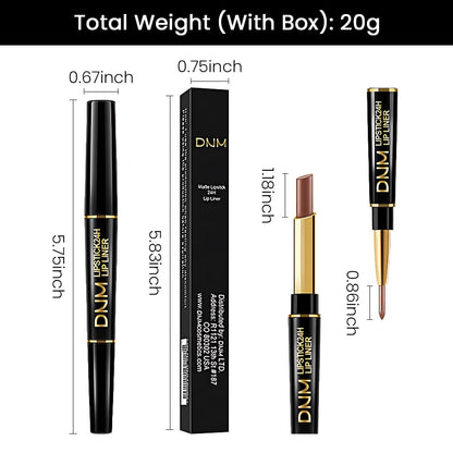 evpct_3Pcs_Chestnut_Nude_Brown_Matte_Lip_Liner_and_Lipstick_Combo_Set_Kit_for_Women_DNM_Antique_Rose_Magic_Lipstick_24_Hours_Original_Lip_Liner_Makeup_Stain_Long_Lasting_Waterproof_Smudge_labial_Gentle_Gloss_Lipgloss_Luxury_Nourishing_Pack_Cosmetic_Glossy