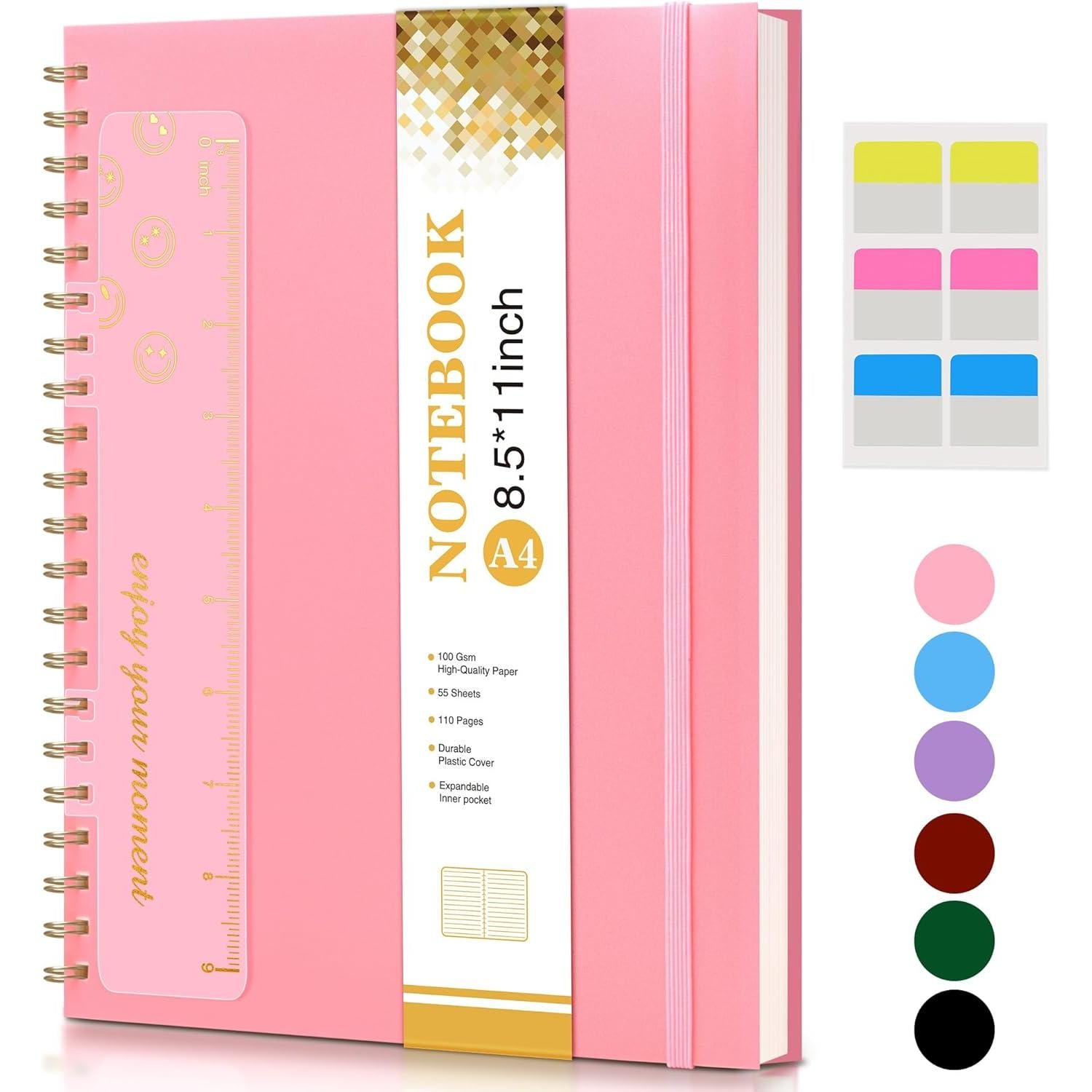 Spiral_Notebook_Journal_8.5”_x_11”,_Notebooks_for_Women_Men,_College_Ruled_Lined_Journal,_100_GSM_Paper,_Plastic_Hardcover_Spiral_Bound_Journals_for_Work_School_Note_Taking_Business